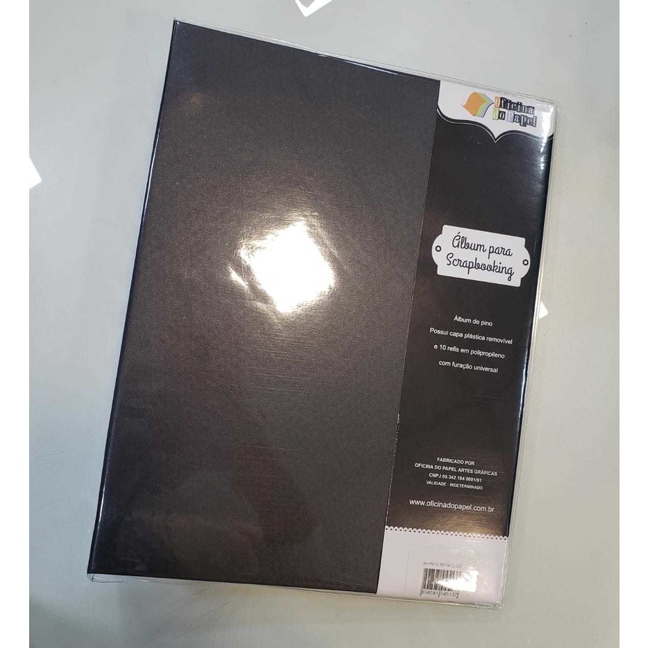 Album para Scrapbook A4 Preto Oficina do Papel Shopee Brasil