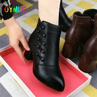 Bota De Frio Feminina 2023 Salto Alto Cano Baixo