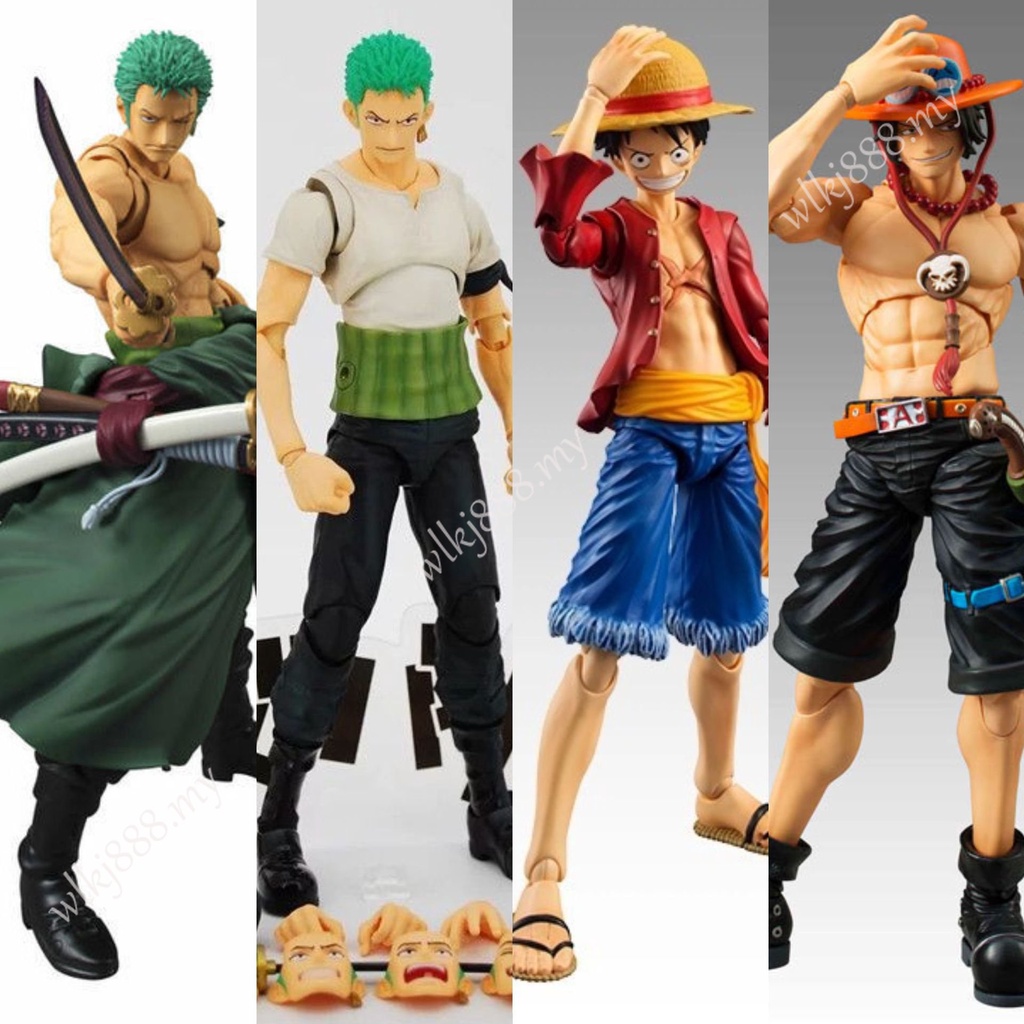 SHF One Piece Mito Zoro Luffy Mudança De Rosto Anime Action Figure