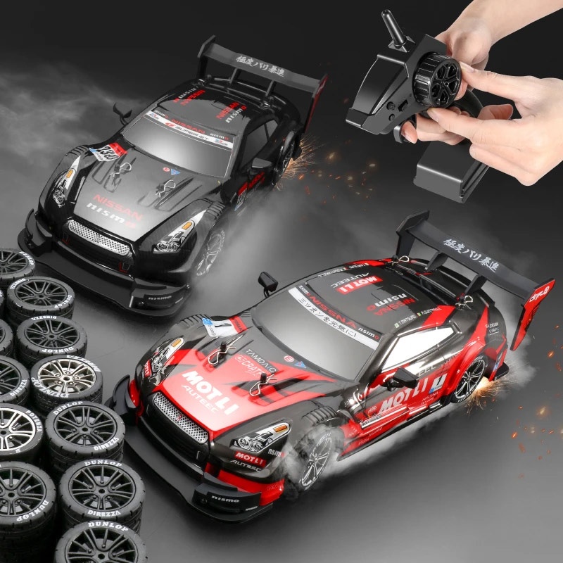 RC Drift Car Com Rádio Controle Remoto Para Crianças, 2.4G Carros Esportivos, Veículo De Alta Velocidade, Meninos E Meninas, Brinquedos Presentes, 1:24