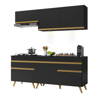 Armário de Cozinha Compacta 190cm com Leds Veneza Up Multimóveis V2030