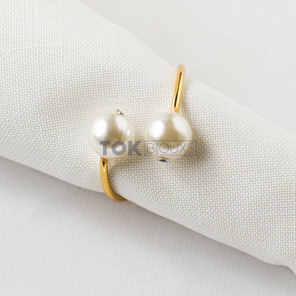 Kit Completo - 50 Porta Guardanapo Pérola - Dourado