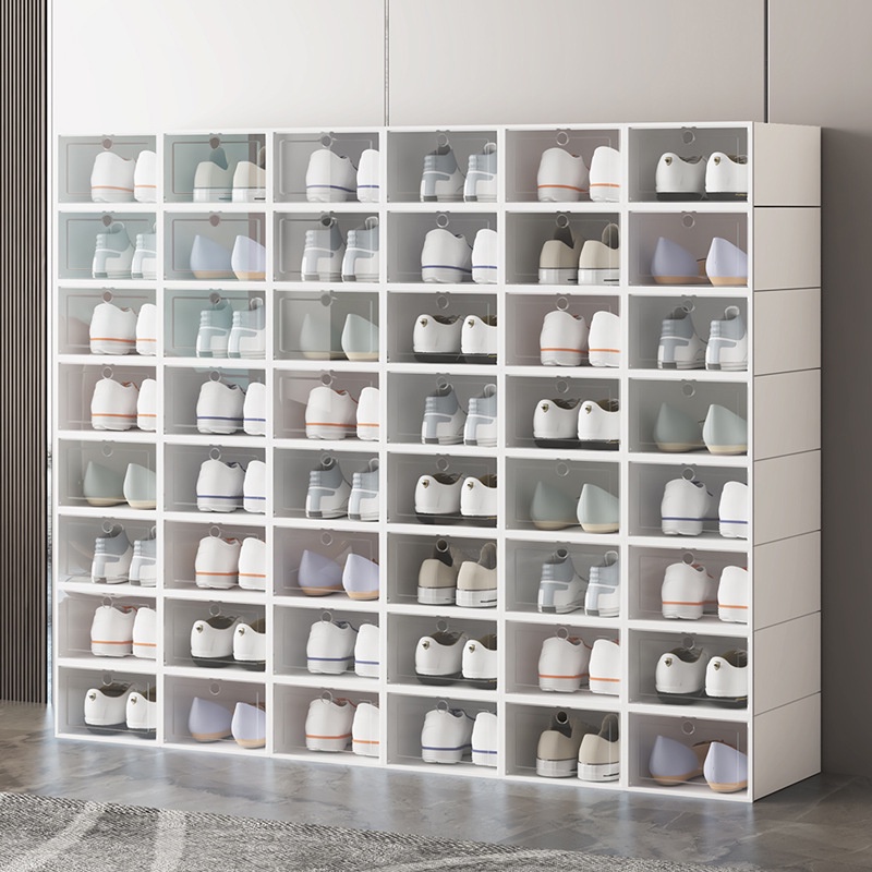Caixa Organizadora Para Tênis Sapatos Multiuso Empilhável Tampa Flip Feminino Masculino