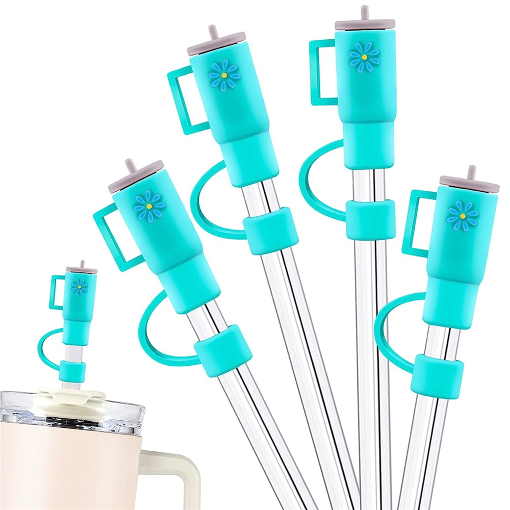 FLYOGA Tampa De Cobertura De Palha , 4Pcs De Silicone Compatível Com Stanley 30 & 40 Oz Tumbler Cabo