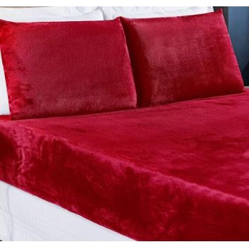 Lençol De Plush casal King Mantinha Soft Com Fronha 3Pçs