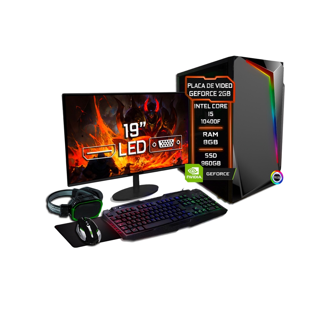 PC Gaming Completo Neon-X AMD Ryzen 7-5700G 3.8GHz a 4.6GHz