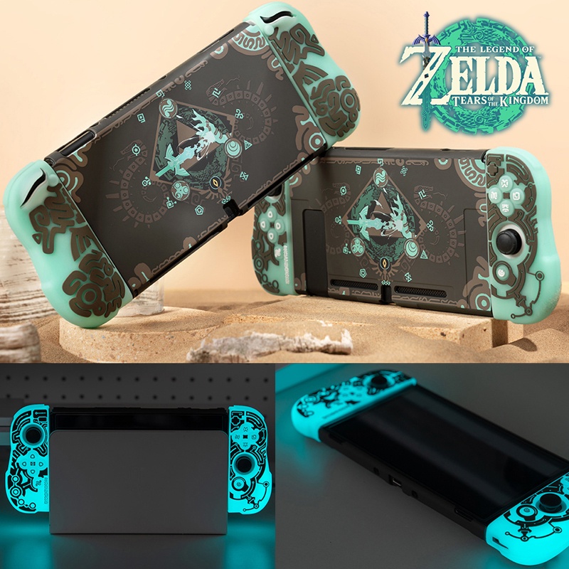 Capa Protetora Luminosa Ergonômica Zelda Para Nintendo Switch/OLED Console E Joy Con - Tears of the Kingdom