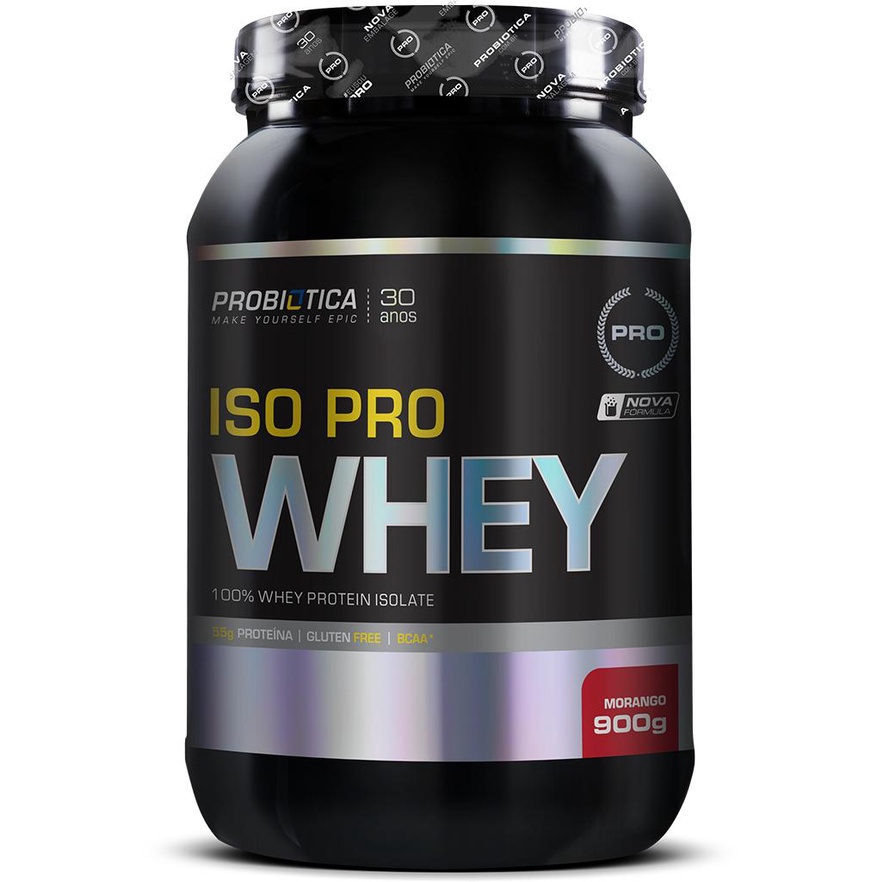 Iso Pro Whey 900g Morango Probiótica