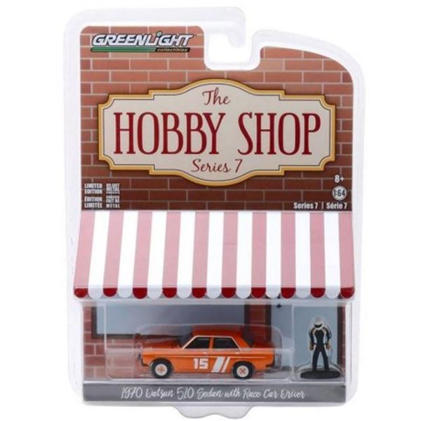 CARRO GREENLIGHT-DATSUN 510 SEDAN RACE DRIVER 1970-1/64