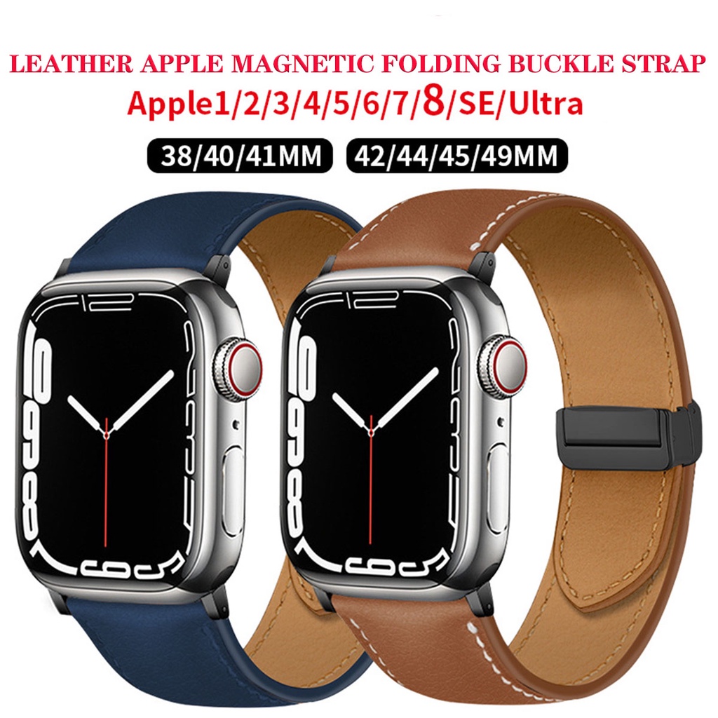 Pulseira correa De Couro Para Relógio Apple 45mm 41mm 44mm 40mm 42mm 38mm ultra 49mm Série iWatch 8 7 SE 6 5 4