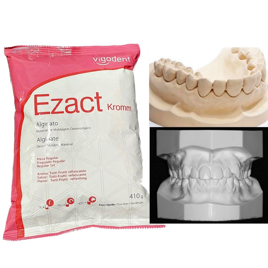 Alginato Material Moldagem Odontológico Tipo 2 Presa Normal - Ezact ...