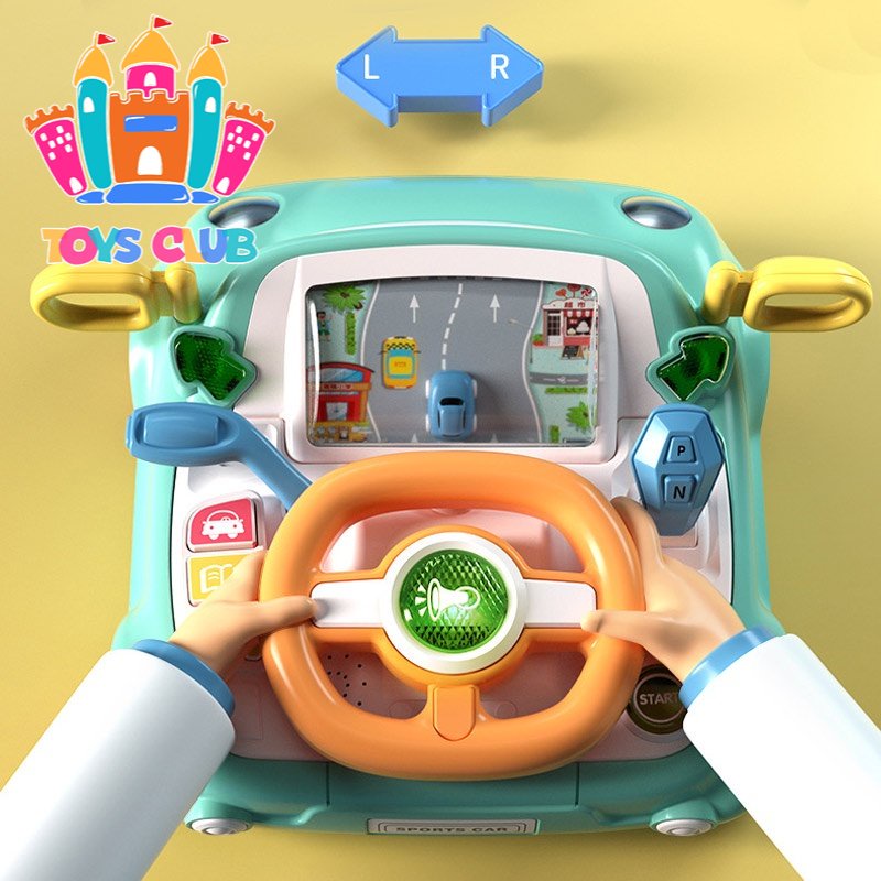 Volante dirigindo brinquedo de corrida carro eletrônico jogo