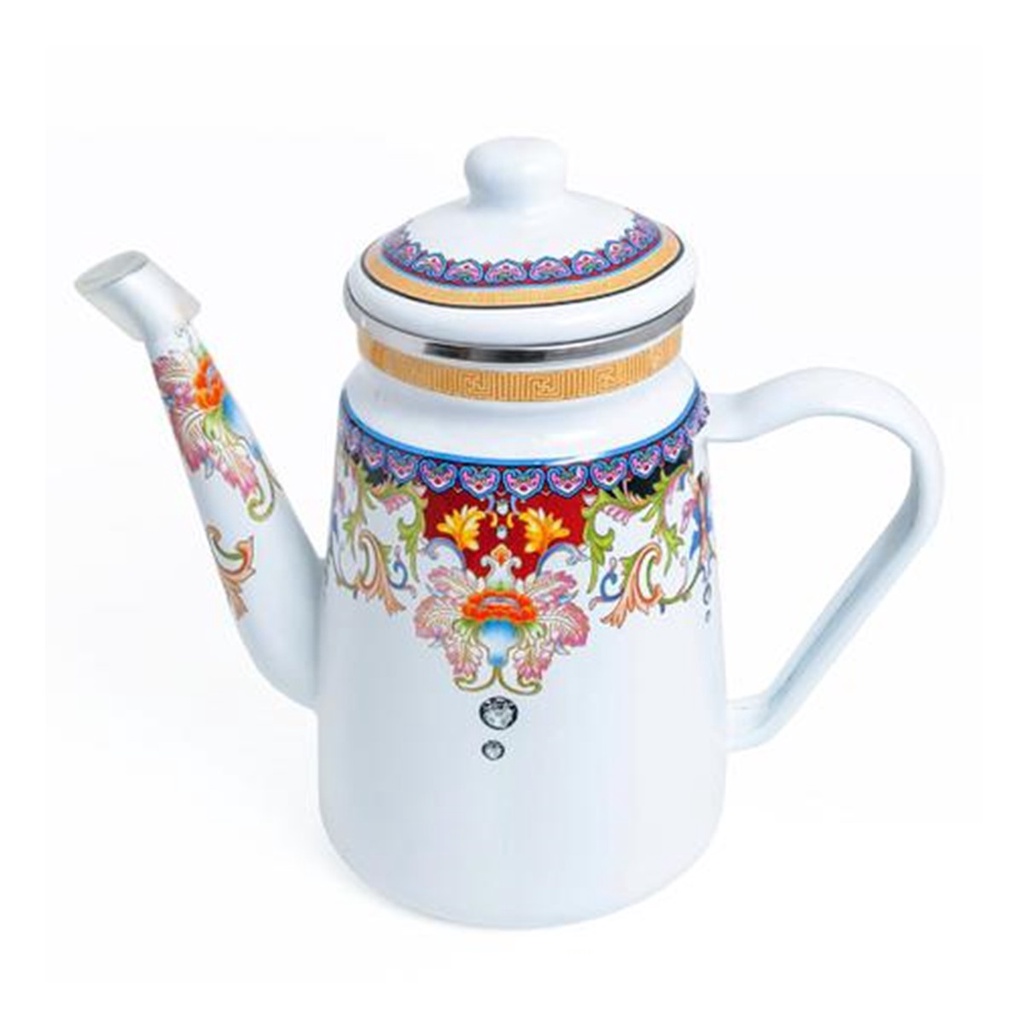 Bule Para Café E Chá Esmaltado 1,2 Lts Charm Decorado Fogão Indução A5 Importadora