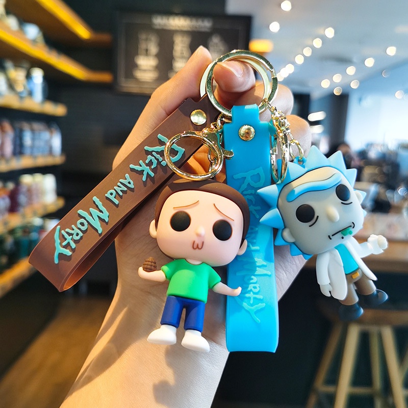 Rick And Morty Keychain Mochila Porta-Chaves Doll Pendant Lembrança Pequeno Presente