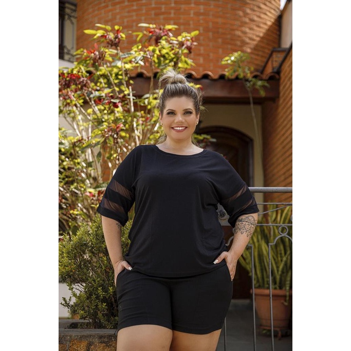 Blusa acinturada hot sale plus size