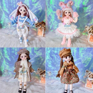 30cm 1/6 Bjd Doll 23 Juntas 3D Real Eye Girl Toys Com Sapatos De Roupa