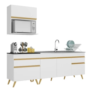 Armário de Cozinha Compacta 220cm Veneza Multimóveis V2075