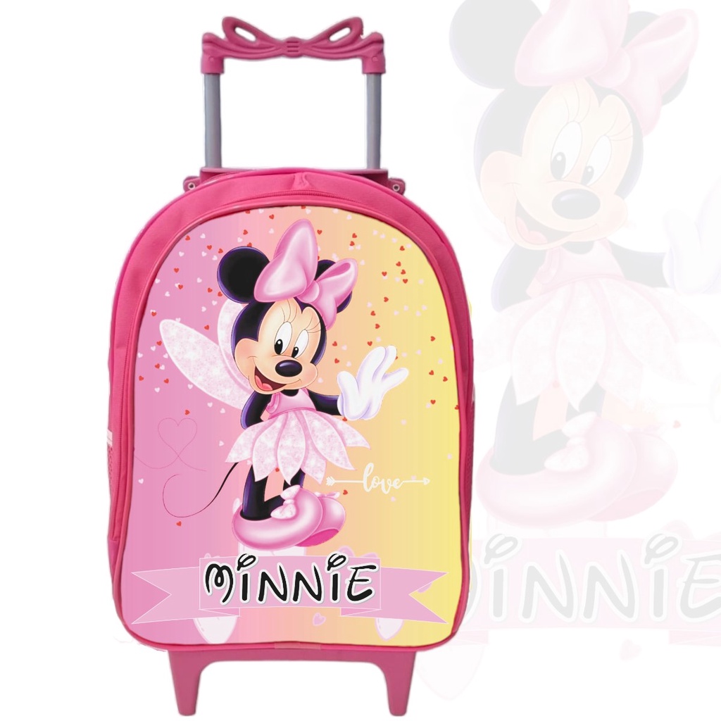 Mochila Rodinha Infantil Menina Feminina Escolar Juvenil Reforçada - Envio Imediato