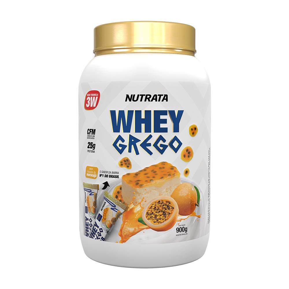 Whey Isolado Concentrado Nutrata Grego Mousse Maracujá 900g