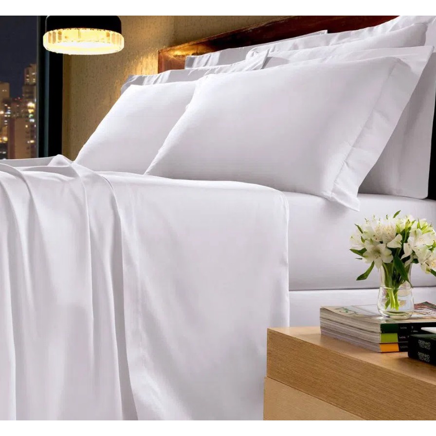 Lençol Superior King Size Avulso Sem Elástico 400 Fios Com Bainha