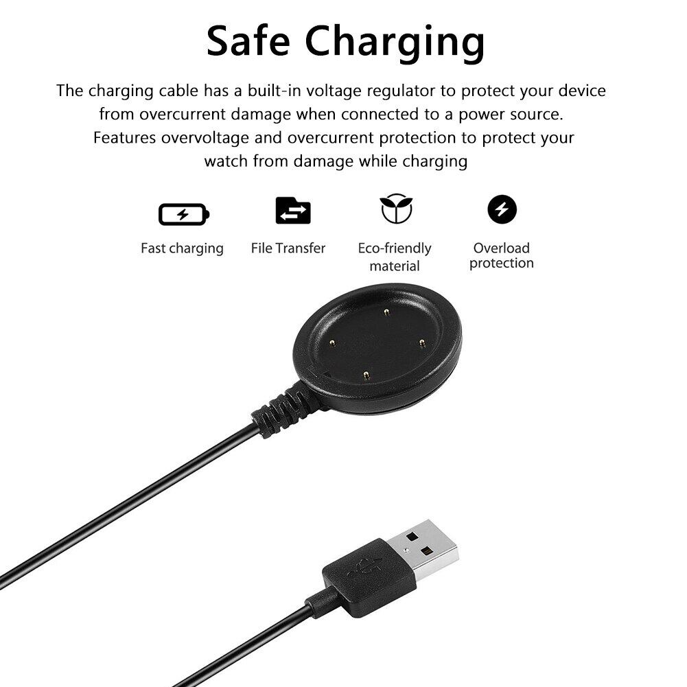 Cavo Di Ricarica Magnetico USB Per Polar Vantage V2, V, M, Grit X - Sostituzione AWADUO - 1 Metro, Nero - 4