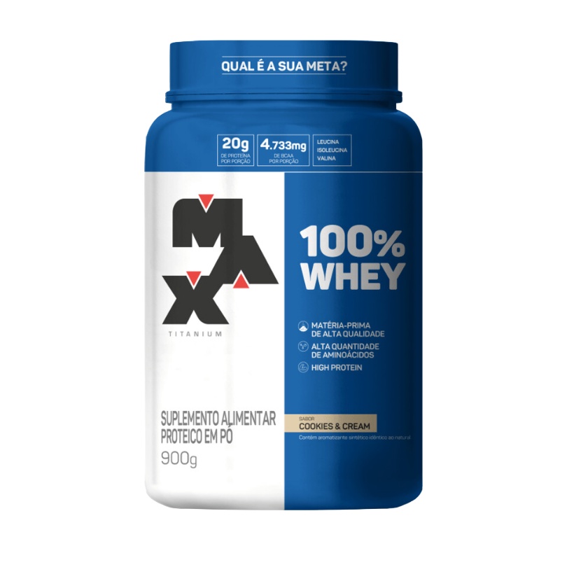 100% Whey Cookies & Cream 900g – Max Titanium