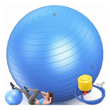 Bola Pilates Yoga Massagem 65 Cm Cravos C/ Bomba Ginástica