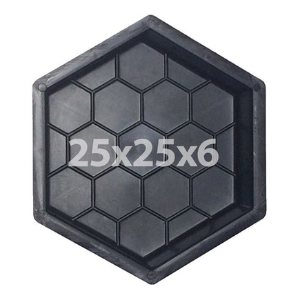Forma Piso Sextavada Estriada 25x25x6 Profissional Bloquete