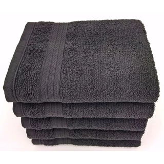 Kit C/ 10 Toalha De Rosto Preta Para Salão De Beleza Profissional - 48x75 cm - LMpeter