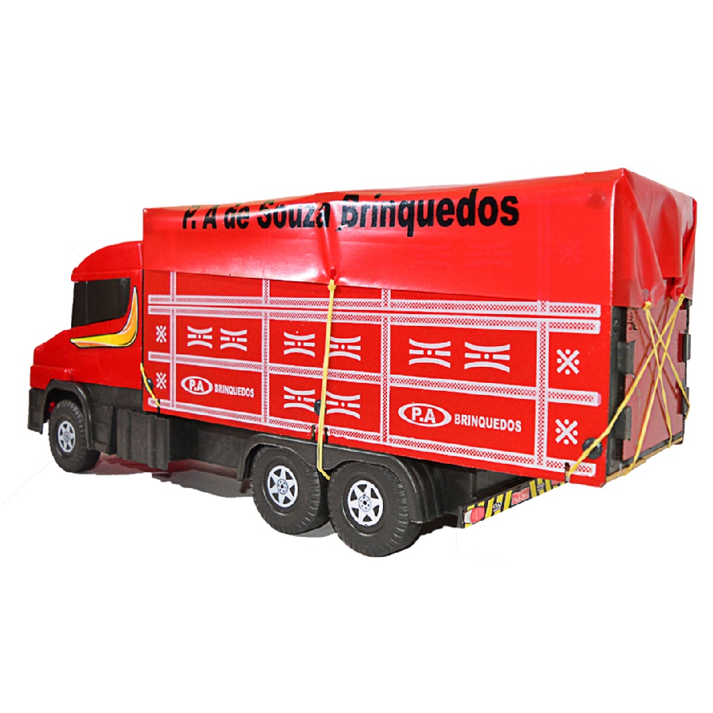 Caminhão Truck Baú Coca Cola Madeira E Plastico Brinquedo 26x70cm