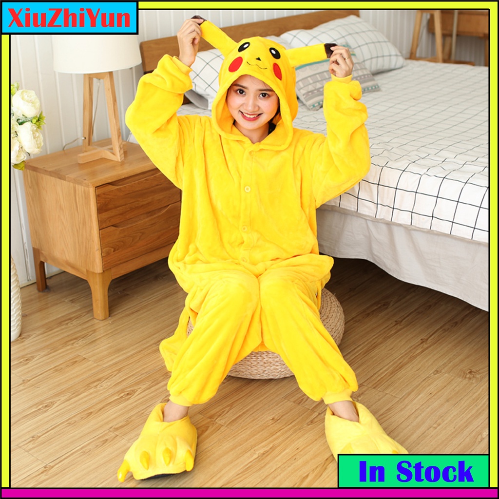 Kigurumi Stitch Pikachu Totoro Rã Panda Anime Cosplay Fantasias De Animais  Pijamas - Escorrega o Preço