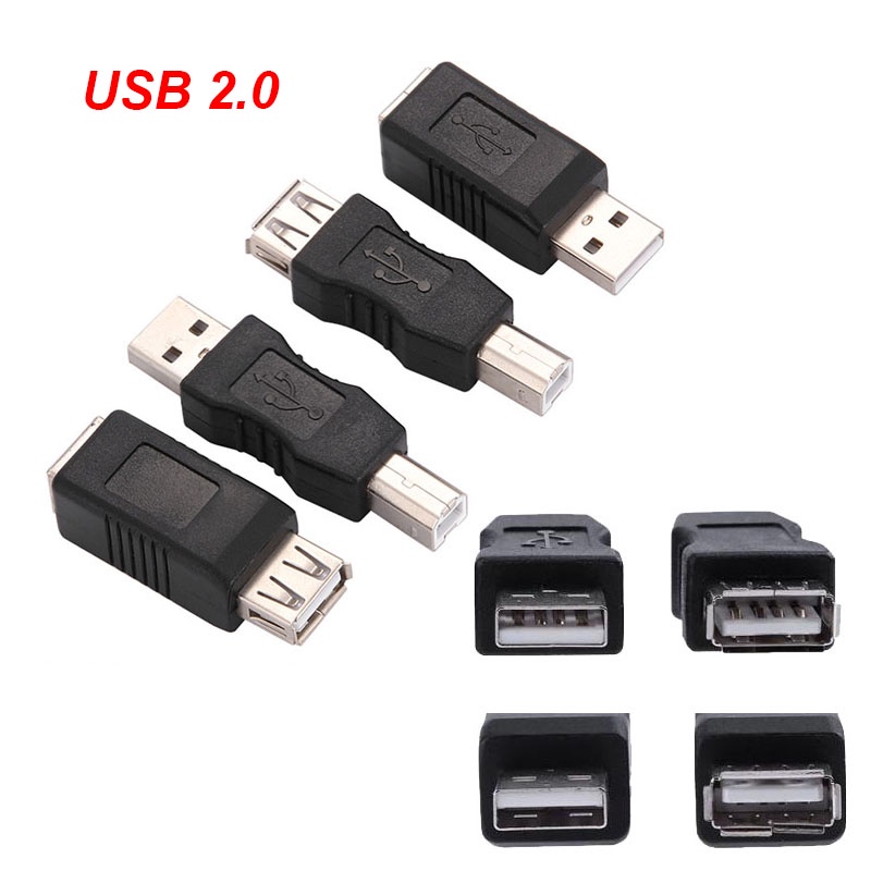 USB 2.0 Tipo A Fêmea Para B Adaptador Conversor De Impressora Macho Conector Eletrônico BRA