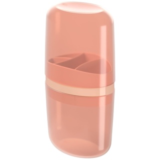 Porta Escova com Tampa Coza Bulky Rosa Blush