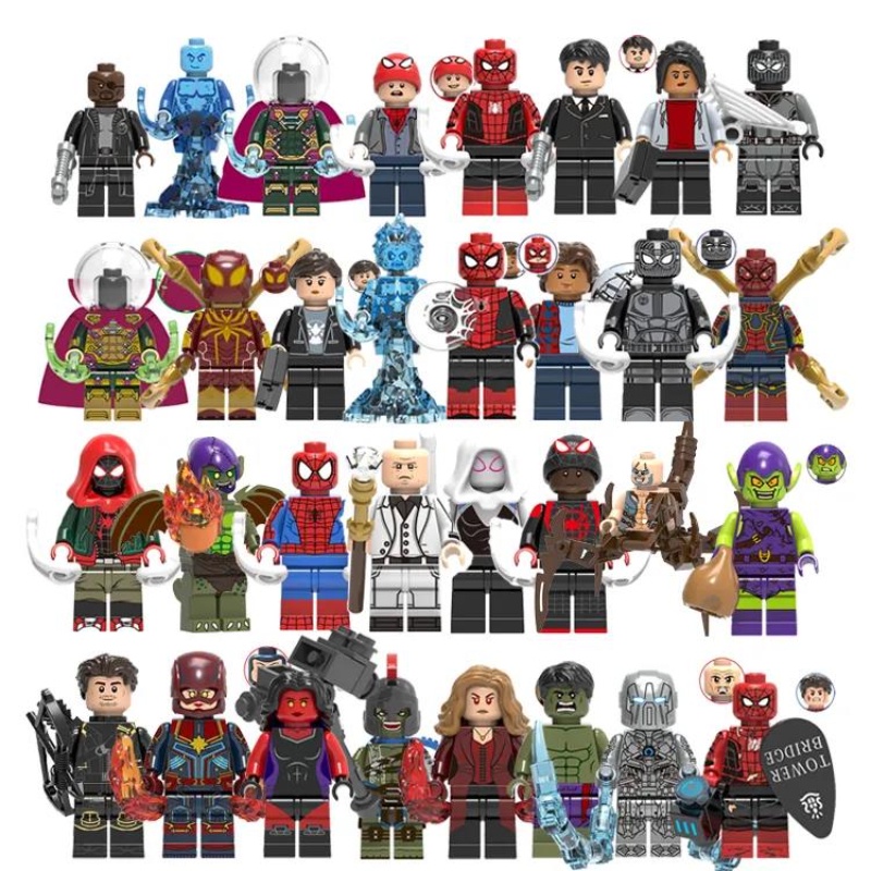 SuperHeroes Homem Aranha Série Coleção Mini Blocos De Construção Figura Brinquedos Crianças Presente