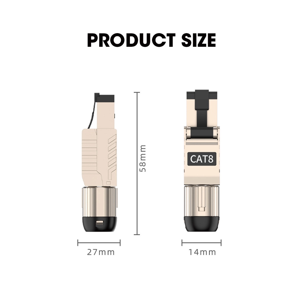 ZoeRax RJ45 Cat8 Cat7 Cat6A Conectores RJ45 Conector De