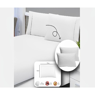 Roupa Cama Queen 400 Fios 3pcs Toque Acetinado BRANCO+2 Travesseiro SILICONIZADO