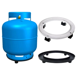 Suporte Base Com Rodinha Para Botijão Bujão De Gás Cozinha