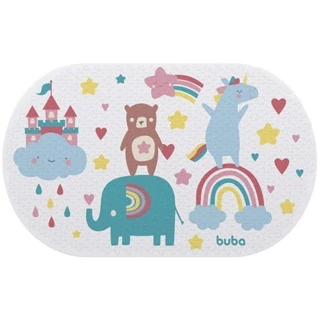 Tapete Para Banho Arco-íris 38x69cm Colorido 100% PVC Com Ventosas Resistente Infantil