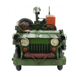 Jeep Verde 13x26x13cm Estilo Retrô - Vintage
