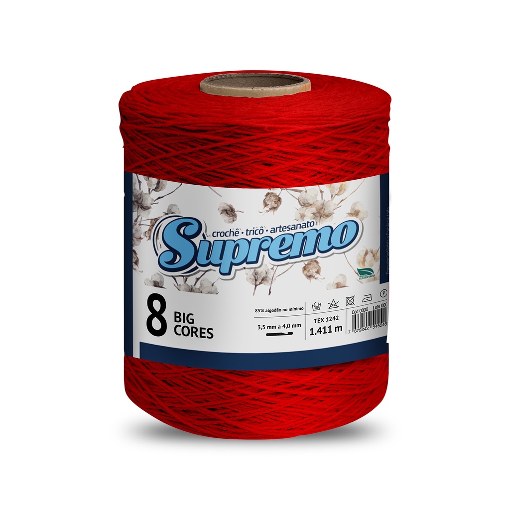 Barbante Supremo 1,8 KG BIG CONE Número 8 - Escolha Cor | Shopee
