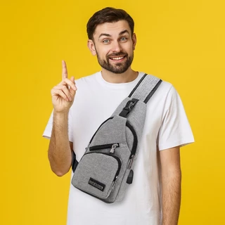Bolsa de ombro masculina anti-roubo de ombro carregador usb mensageiro marisa