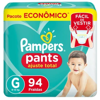 Fralda Pampers Pants Ajuste Total Max G 94 Unidades em Oferta na Shopee