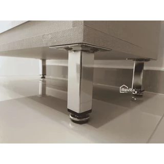 Pés Para Móveis 10cm, 15cm Regulável Quadrado Cromado