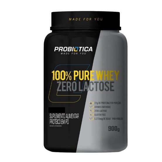 Whey 100% Pure Zero Lactose 900g Chocolate Probiótica