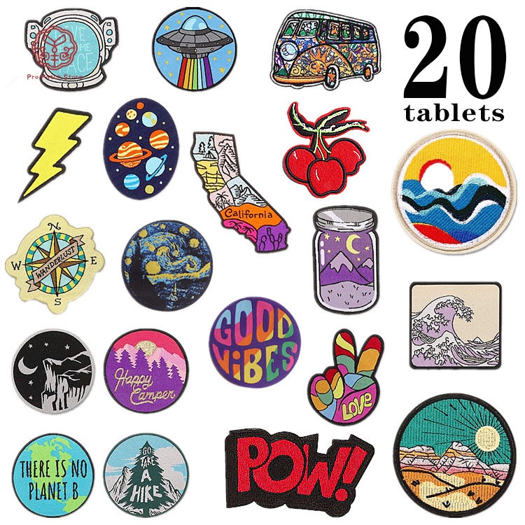 Pro Patch Store Personalidade As Ondas Astronauta DIY Bordado Remendos Para Adesivos Roupas Crachá