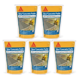Sika Concreto Forte Saco 1l Maior Resistência Concreto Kit 5