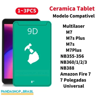 Película De Ceramica 3D 9D Gel Hidrogel Inquebrável Compativel Para Tablet Multilaser M7s/M7Plus/NB355/NB360/NB388/Amazon Fire 7 - 7 Polegadas universal