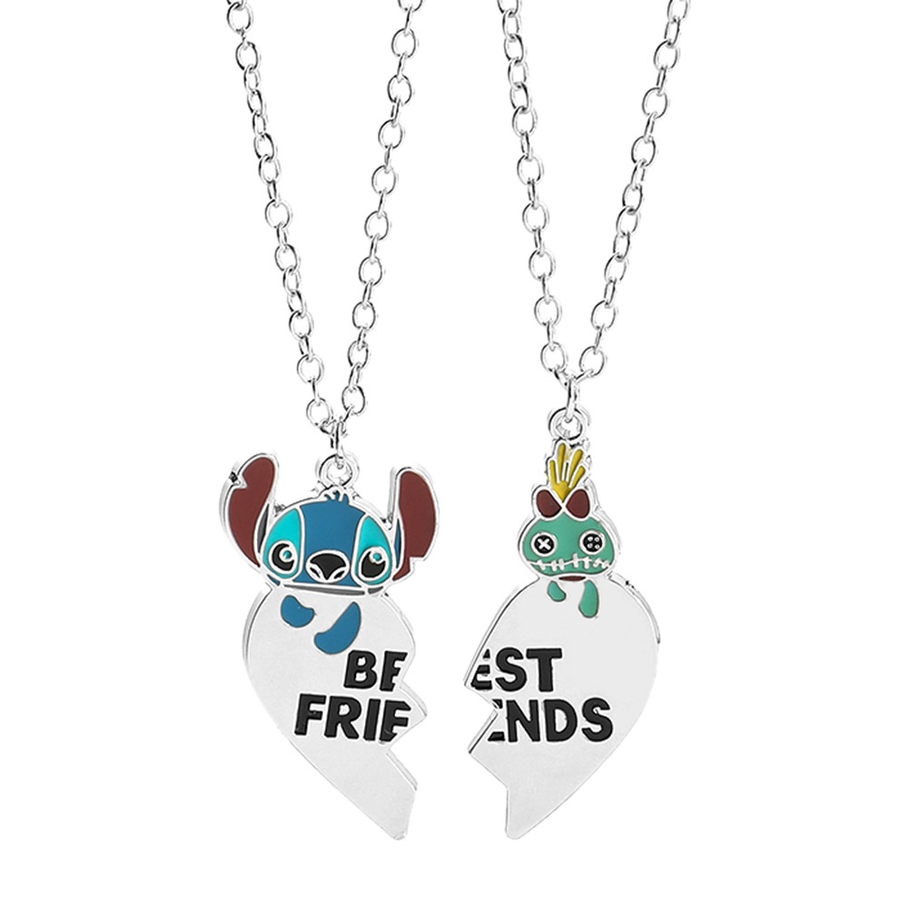 Lilo & Stitch Love Heart Necklace Pingente de Jóias