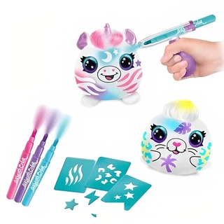 2 Mini Pelúcias Surpresa Para Pintar Airbrush Plush F0121-7 Fun