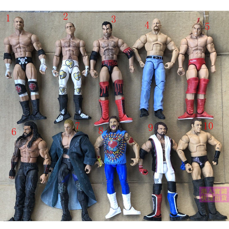 Wwe Super Movable Cold Stone Roman Razor AJ Estilo HHH Figura Decoração Modelo Presente